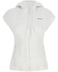 Ferragamo - Ferragamo Quilted Zipped Hooded - Lyst