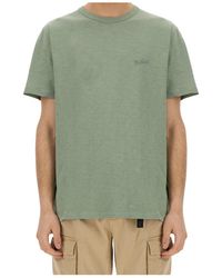 Woolrich - Logo-Embroidered Crewneck T-Shirt - Lyst