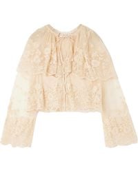 Sea - Bront? Embroidered Tiered Mesh Top - Lyst