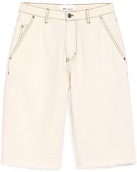 Ami Paris - Ami Vintage Effect Denim Bermuda Shorts - Lyst