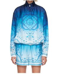 CASABLANCA - Gradient Egyptian Rug Silk Track Jacket - Lyst