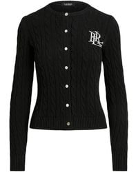 Ralph Lauren - Lauren Cable-Knit Cardigan - Lyst