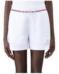 Thom Browne - Logo Patch Drawstring Shorts - Lyst