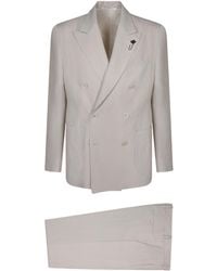 Lardini - Double-Breasted Tailored Suit - Lyst