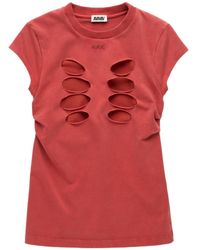 AVAVAV - Cut-Out Vintage-Effect T-Shirt - Lyst