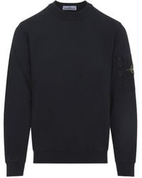 Stone Island - Logo Patch Crewneck Sweatshirt - Lyst