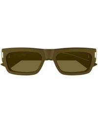 Saint Laurent - Rectangle-Frame Sunglasses - Lyst