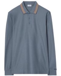 Burberry - Long-Sleeve Cotton Polo Shirt - Lyst