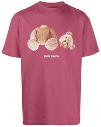 Palm Angels - Teddy Bear-Print Logo T-Shirt - Lyst