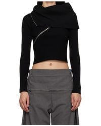 Jean Paul Gaultier - Ribbed Zipped High-Neck Sweater - Lyst