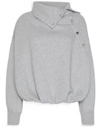 Sportmax - Asymmetric Press-Stud Sweatshirt - Lyst