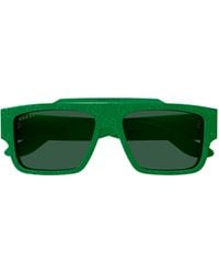 Gucci - Eyewear Rectangular Frame Sunglasses - Lyst