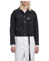 Ann Demeulemeester - Logo Denim Jacket - Lyst
