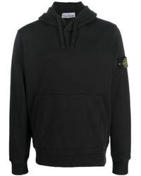 Stone Island - Logo Patch Hooded Sweatshirt - Lyst