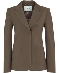 Fendi - Single-Breasted Tailored Blazer - Lyst