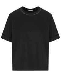 Brunello Cucinelli - Shiny Trims Jersey T-Shirt - Lyst