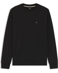 BOSS - Logo-Plaque Crew-Neck Sweatshirt - Lyst