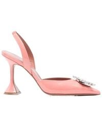 AMINA MUADDI - Ankle-Wrap High Heels - Lyst
