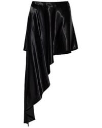 Alaïa - Alaïa Asymmetric Draped Skirt - Lyst