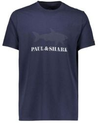 Paul & Shark - Round Collar Logo T-Shirt - Lyst