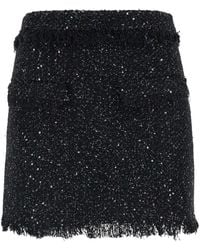 MSGM - Mini-Skirt With Sequins - Lyst