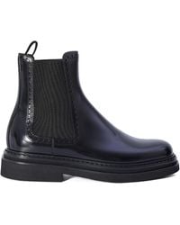 Dolce & Gabbana - Round Toe Ankle Boots - Lyst