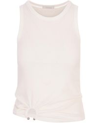 Rabanne - Ruched Detailed Asymmetric Tank Top - Lyst