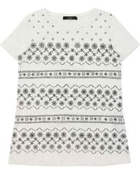 Weekend by Maxmara - Round Collar Printed T-Shirt - Lyst