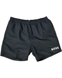 BOSS - Elastic Waist Shorts - Lyst