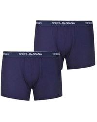 Dolce & Gabbana - Plain Cotton Stretch Boxers, 2-Pack - Lyst