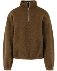 Jil Sander - Quarter-Zip Wool-Blend Sweater - Lyst