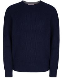 Brunello Cucinelli - Crewneck Ribbed-Knitted Jumper - Lyst