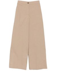 Emporio Armani - Wide-Leg High-Rise Pants - Lyst