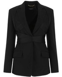 Versace - Strap Detailed Single Breasted Jacket - Lyst