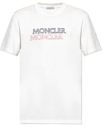 Moncler - Logo Printed Crewneck T-Shirt - Lyst
