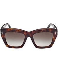 Tom Ford - Eyewear Luna Square Frame Sunglasses - Lyst