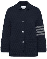 Thom Browne - 4 Bar Stripes Quilted Jacket - Lyst
