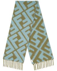 Fendi - Ff Jacquard Fringed-Edge Scarf - Lyst
