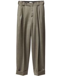 Versace - Pinstripe Twill Oversized Pants - Lyst
