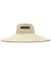Burberry - Logo-Patch Wide-Brim Hat - Lyst