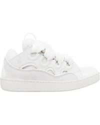 Lanvin - Curb Leather Sneakers - Lyst