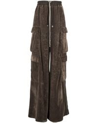 Rick Owens - Viscose Silk Straight Leg Trousers - Lyst