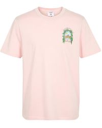 CASABLANCA - Graphic Cotton L'Arche Tennis Club T-Shirt - Lyst