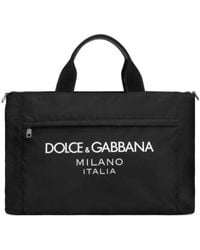 Dolce & Gabbana - Logo Printed Zipped Travel Bag - Lyst