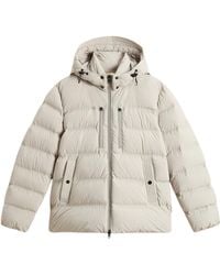 Woolrich - Zipped Hooded Puffer Jacket - Lyst
