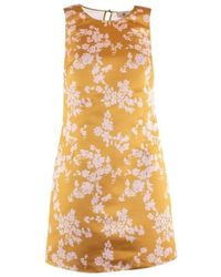 Elisabetta Franchi - Floral-Embroidered Mini Dress - Lyst
