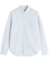 Maison Kitsuné - Maison Kitsuné Long-Sleeved Striped Shirt - Lyst