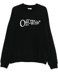 Off-White c/o Virgil Abloh - Logo Printed Crewneck Sweatshirt - Lyst