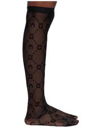 Marine Serre - Moonogram-Mesh Socks - Lyst