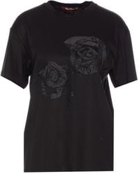 Max Mara - Studio Gennaio Floral Embellished Crewneck T-Shirt - Lyst